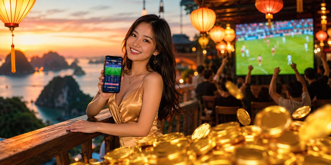 Người chơi esports tại Hội An theo dõi trận đấu dưới ánh đèn lồng lung linh
