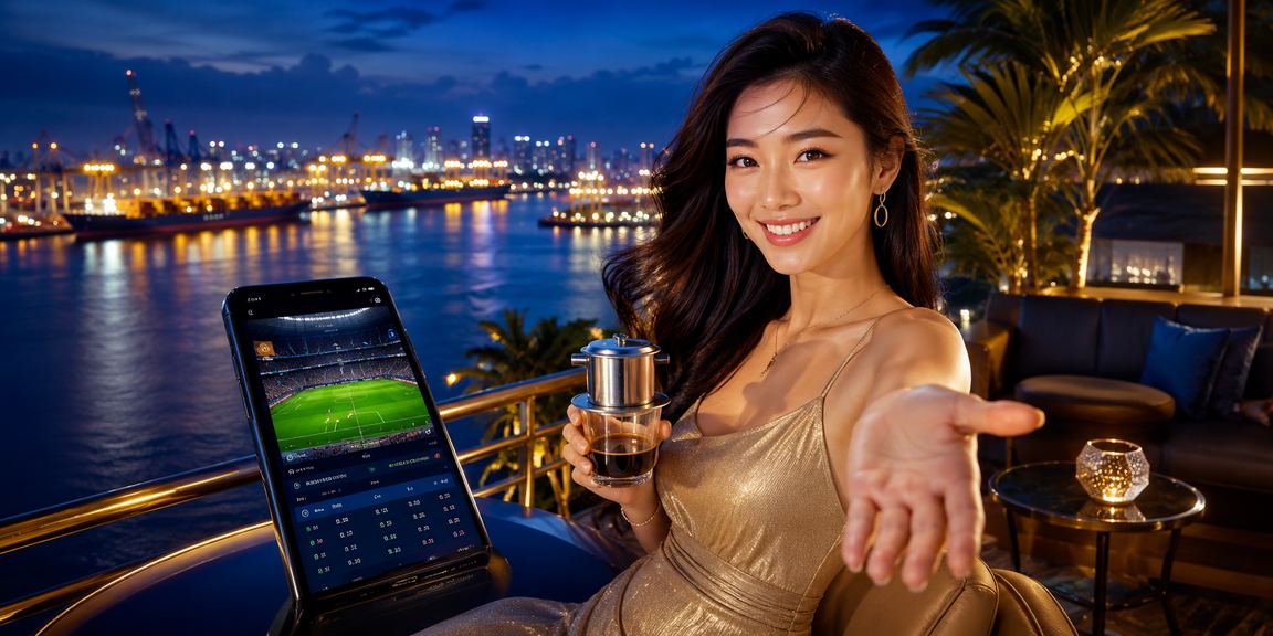 Người chơi thưởng thức cà phê Sài Gòn và trải nghiệm cá cược jackpot trực tuyến